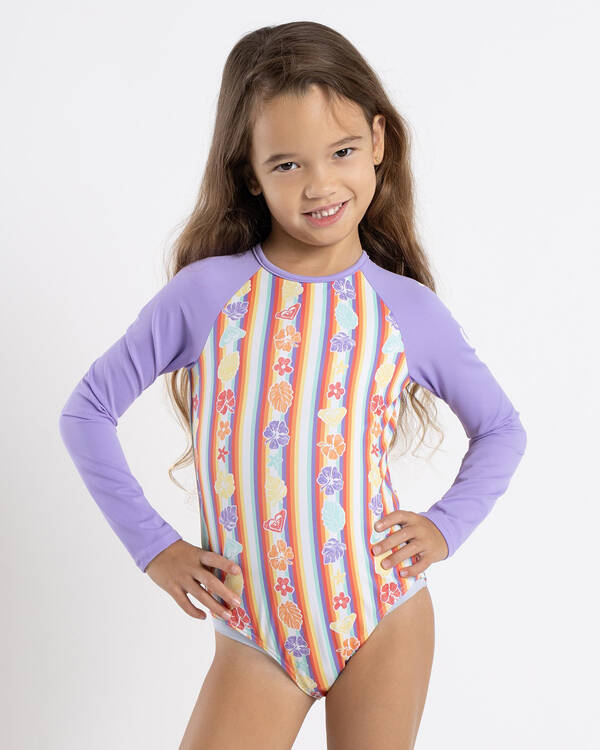 Toddlers' Rainbow Bay Stripe Long Sleeve Surfsuit