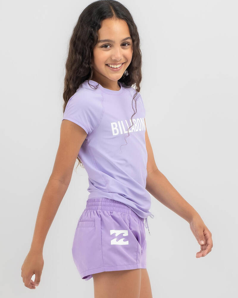 Billabong Girls' Heat Wave Board Shorts In Lilac Breeze - Fast Shipping ...