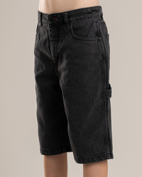 Santa Cruz Boys' Crossbone Dot Mono Denim Shorts for Mens image number null