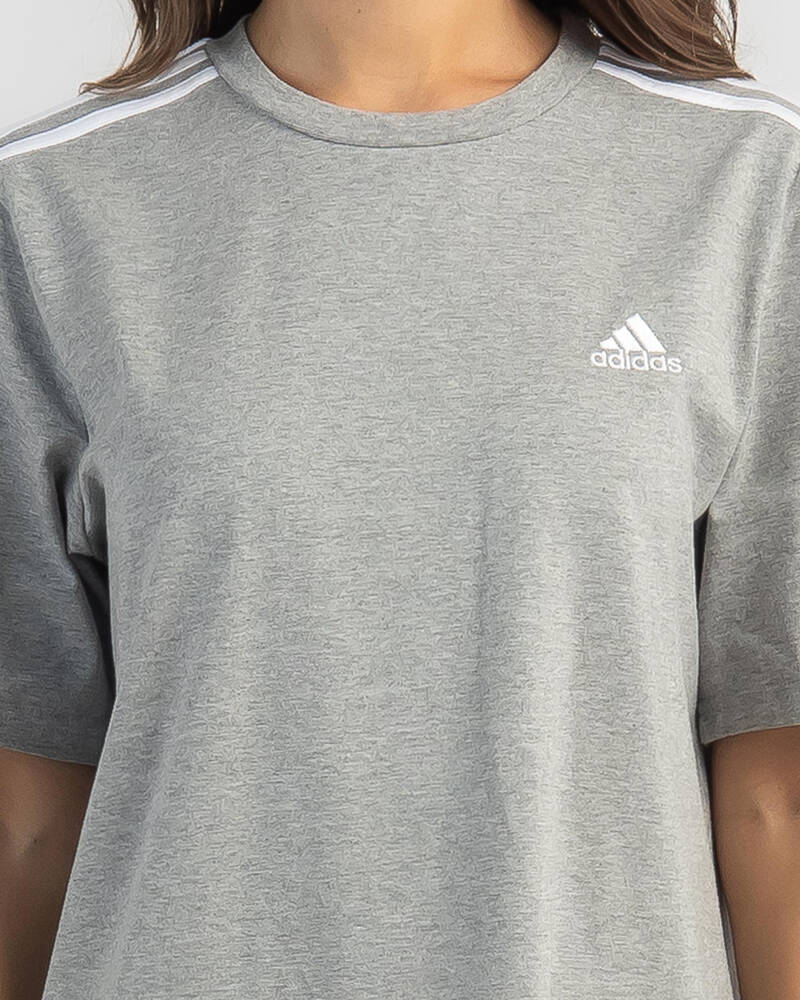 Adidas 3 Stripe Boyfriend Fit T-Shirt Dress for Womens
