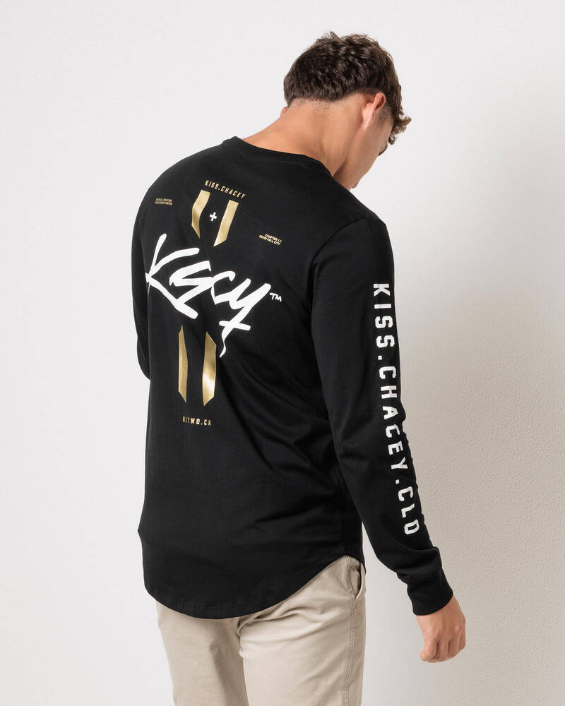 Kiss Chacey Prayers Dual Curved Long Sleeve T-Shirt for Mens