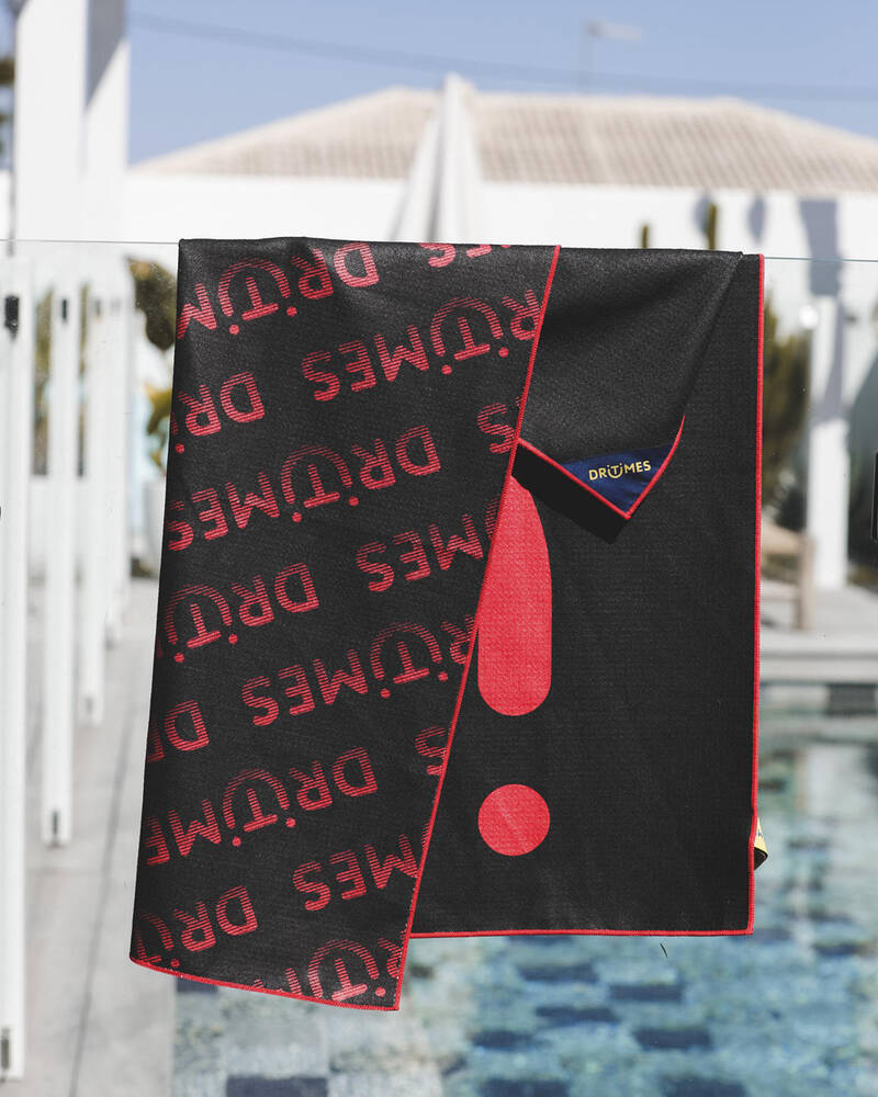 DRITIMES Staple Black Red Towel for Mens