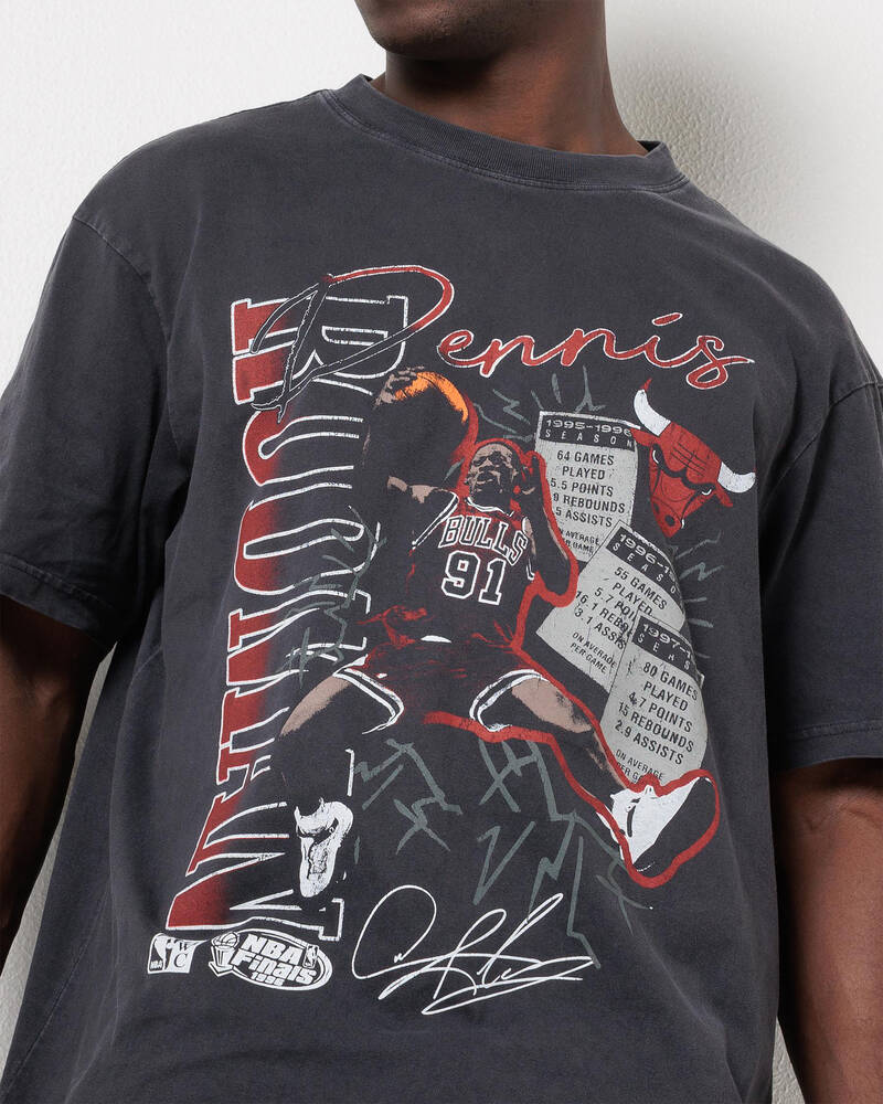 Mitchell & Ness Dennis Rodman Player Ticket T-Shirt for Mens