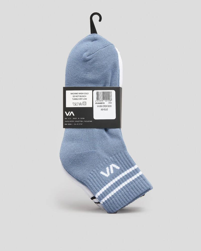 RVCA Women's VA Mini Crew Sock Pack for Womens