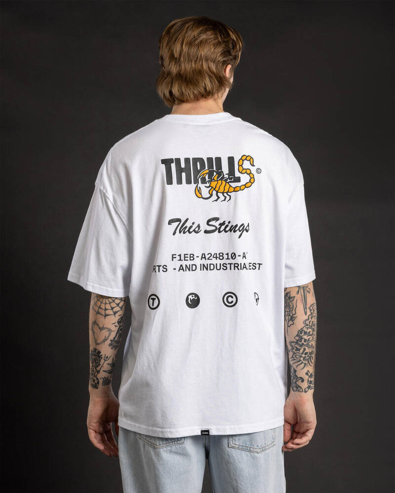 Thrills This Stings Box Fit Oversize T-Shirt for Mens