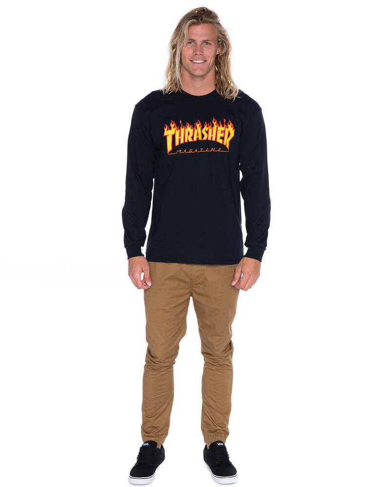 Thrasher Thrasher Flame Long Sleeve T-Shirt for Mens