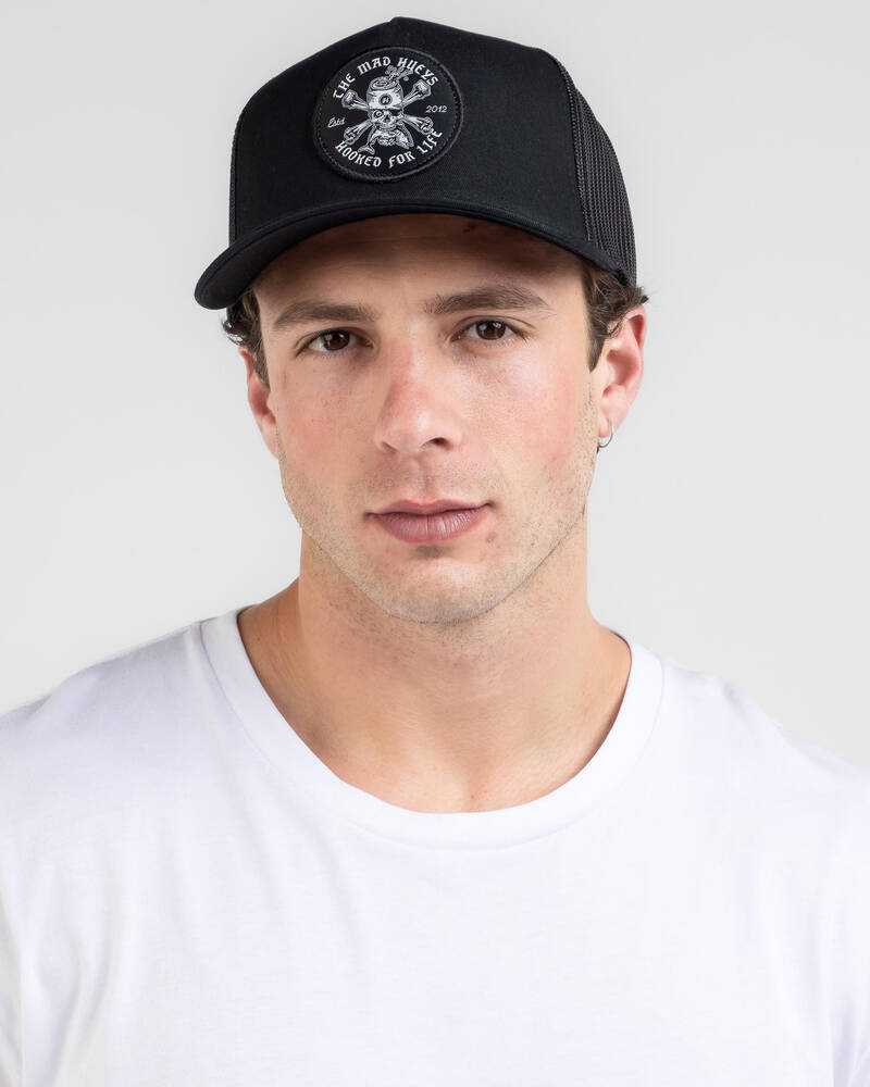 The Mad Hueys Hooked For Life Twill Trucker Cap for Mens