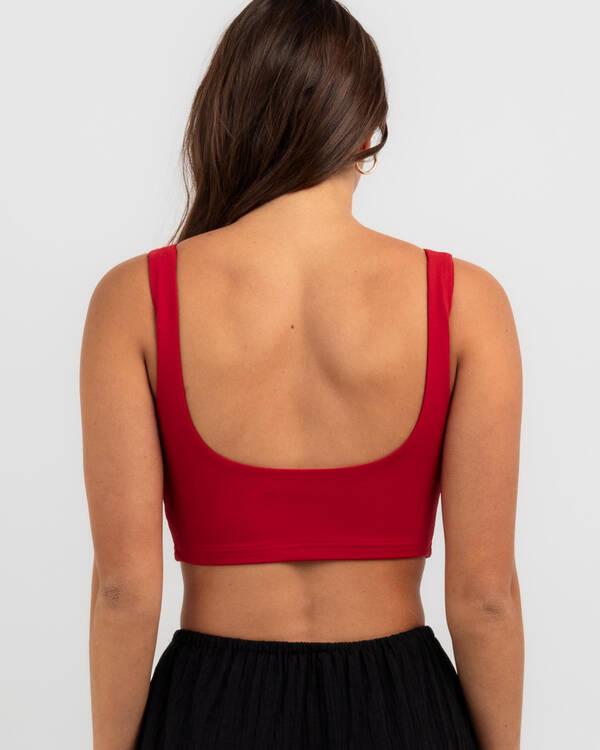 Ava And Ever Basic Super Soft Backless Crop Top for Womens
