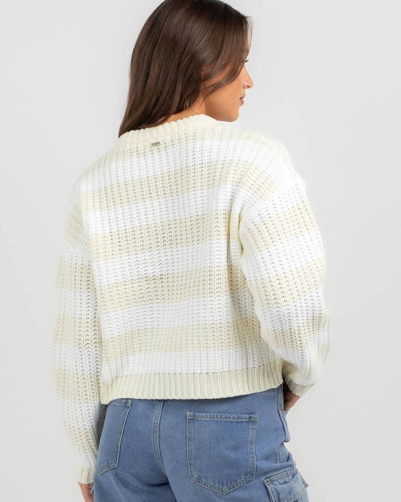 Ava And Ever Hawk Stripe Crew Neck Knit Jumper for Womens