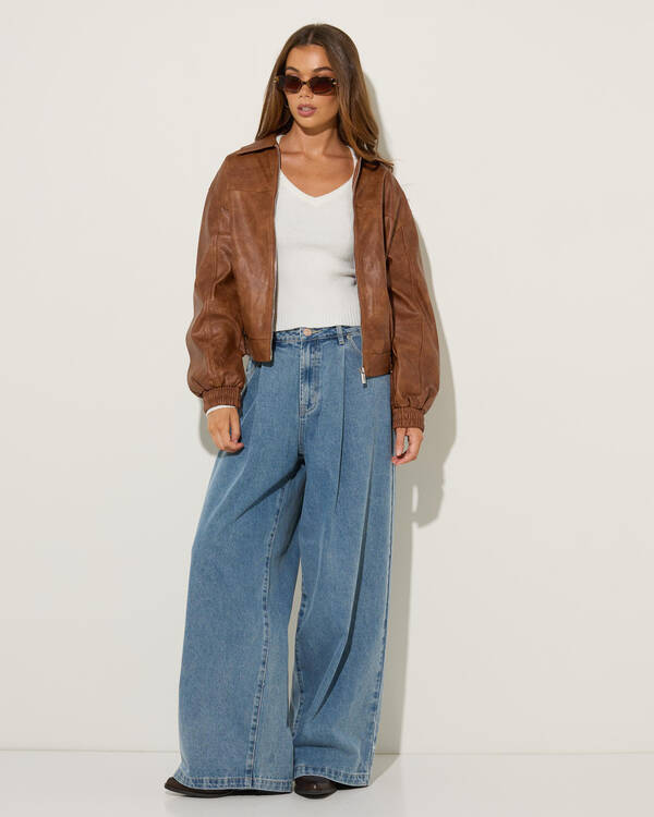 Ava And Ever Leo Faux Leather Jacket for Womens