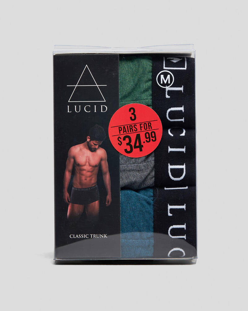 Lucid Marle Fitted Boxer Shorts 3 Pack for Mens