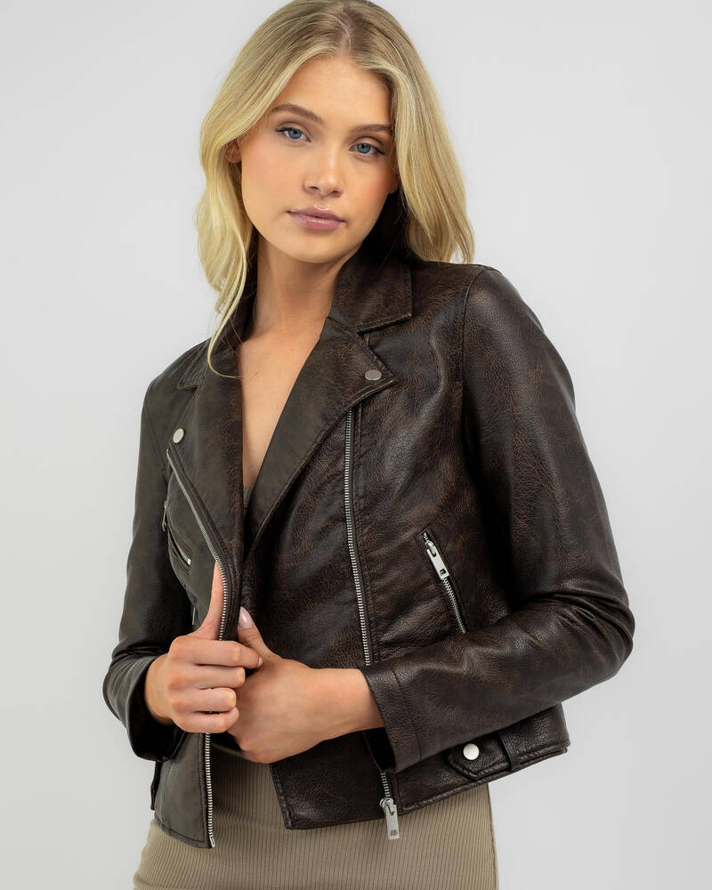 Ava And Ever Mercury Faux Leather Jacket for Womens