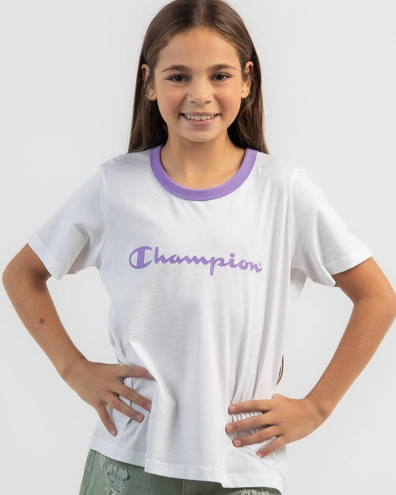 Champion Girls' Logo T-Shirt for Womens