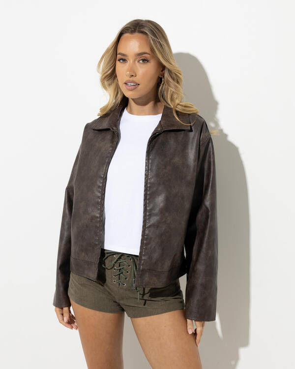 Bowie Faux Leather Jacket