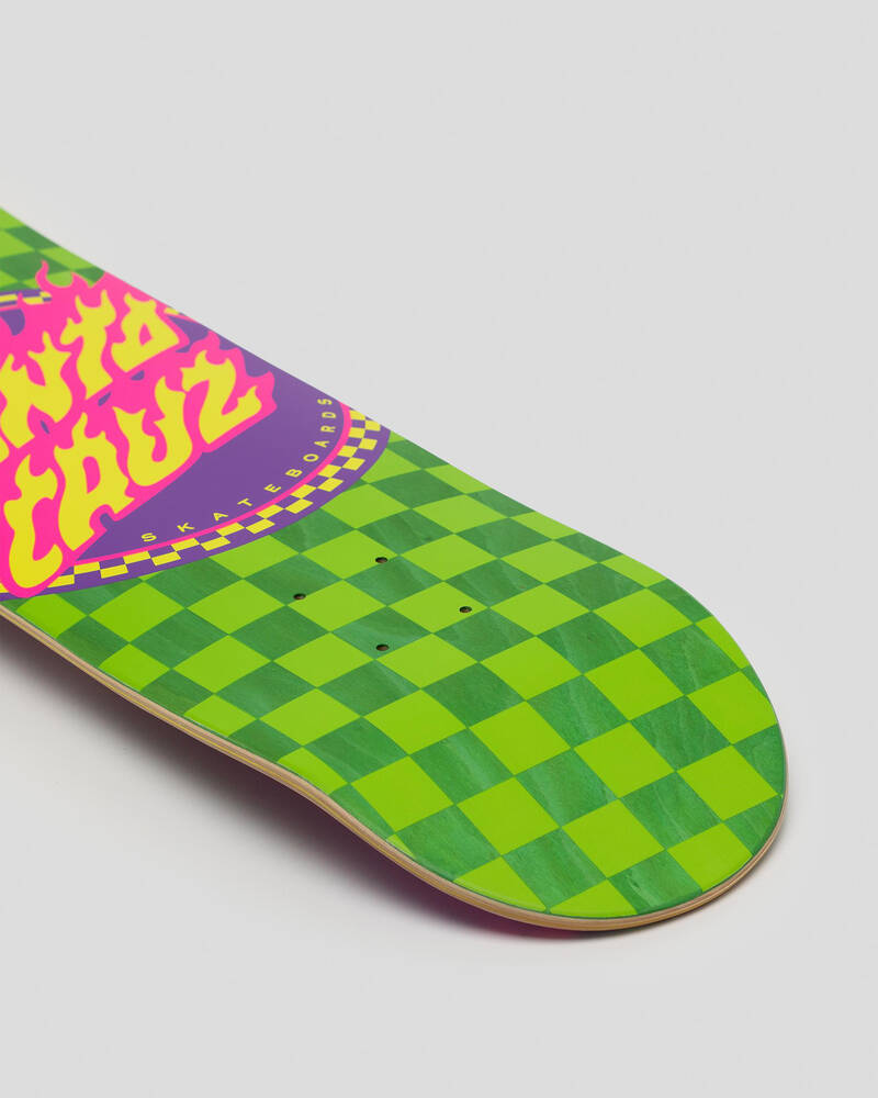 Santa Cruz Flame Dot Check 8.0" Skateboard Deck for Unisex