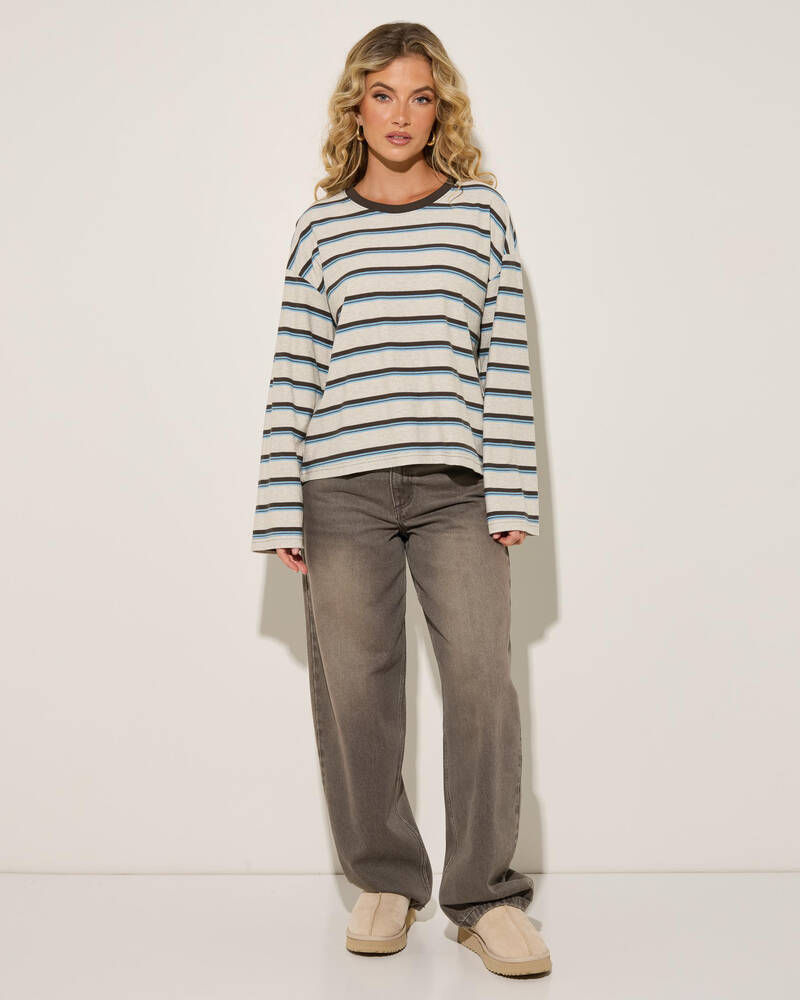 Rhythm Porto Stripe Long Sleeve T-Shirt for Womens