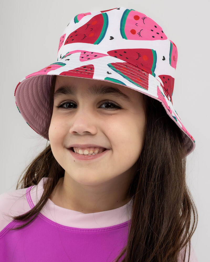 Mooloola Toddlers' Watermelon Reversible Bucket Hat for Womens