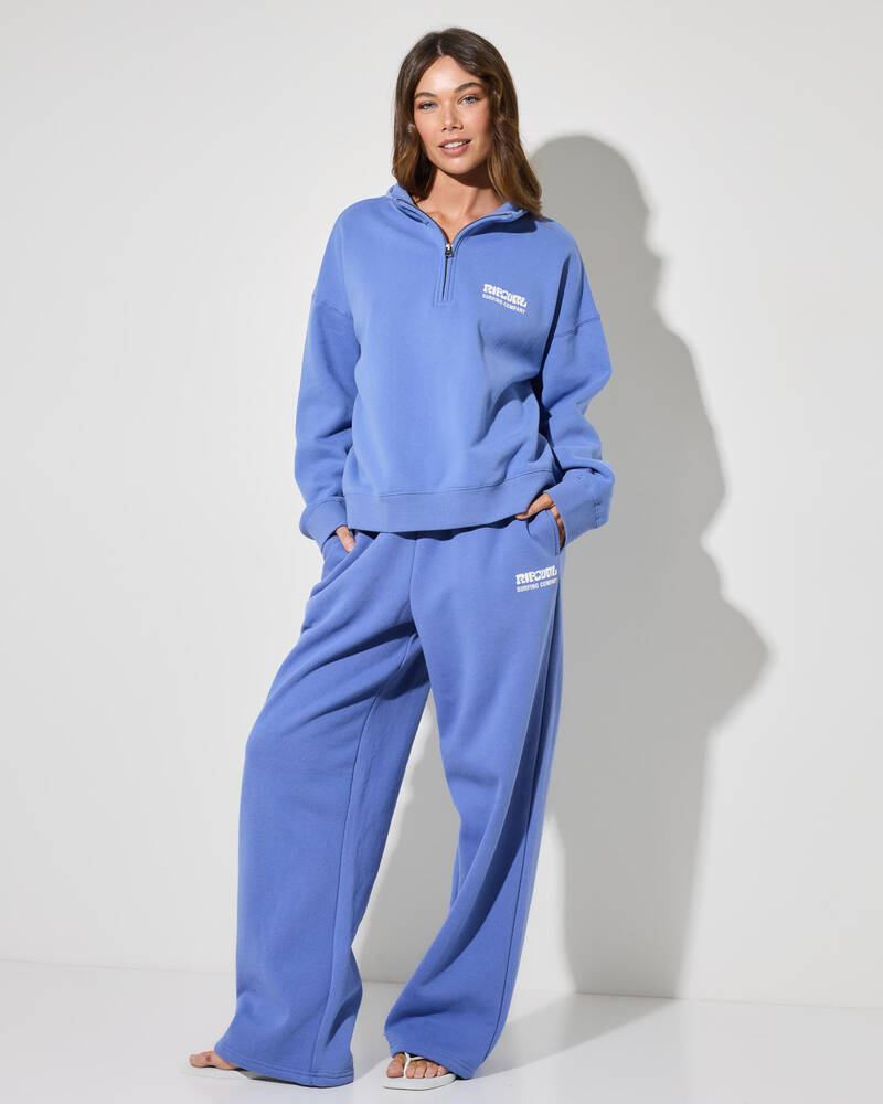 Rip Curl Surf Puff Wide Leg Trackpants for Womens