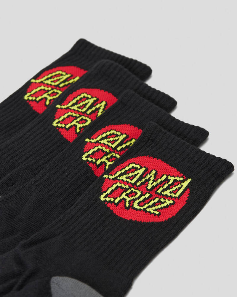 Santa Cruz Classic Dot Crew Socks 4 Pack for Mens