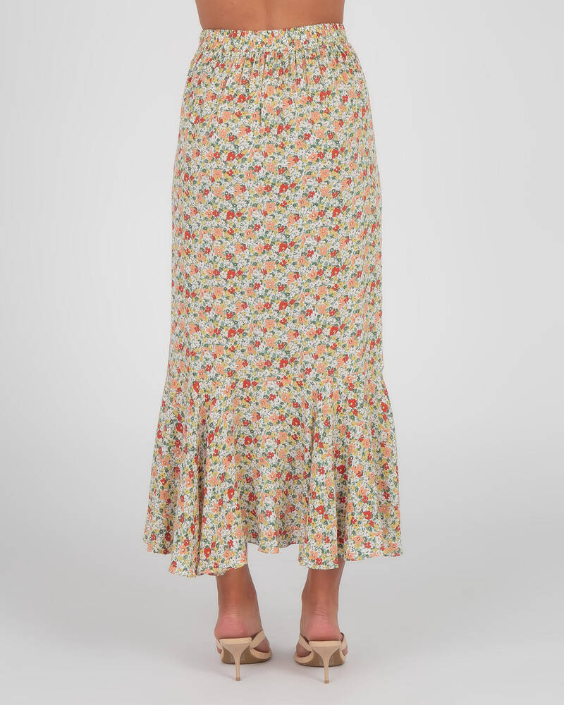 Yours Truly Follow The Sun Midi Skirt for Womens