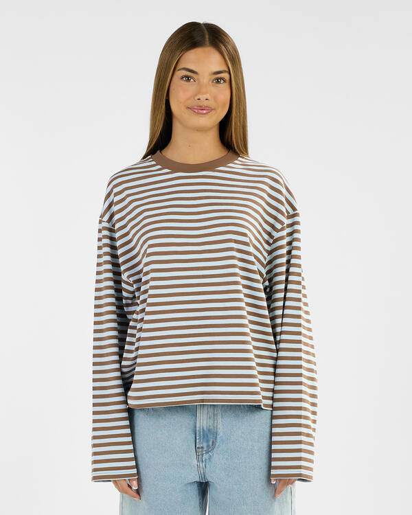 Mooloola Girls' Janet Striped Long Sleeve Top for Womens