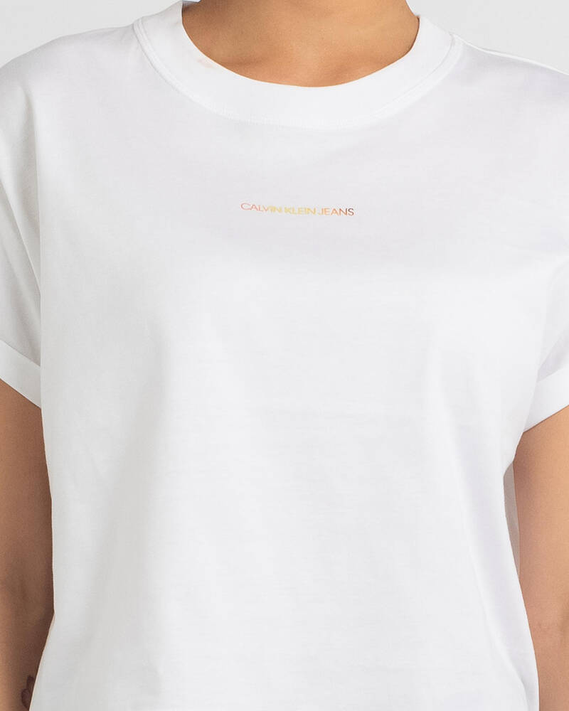 Calvin Klein Degrade Back Logo T-Shirt for Womens