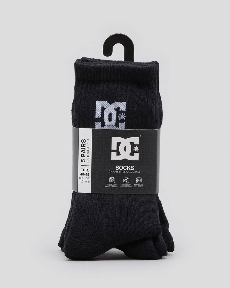 DC Shoes Mens' SPP DC 5 Pack Crew Socks for Mens