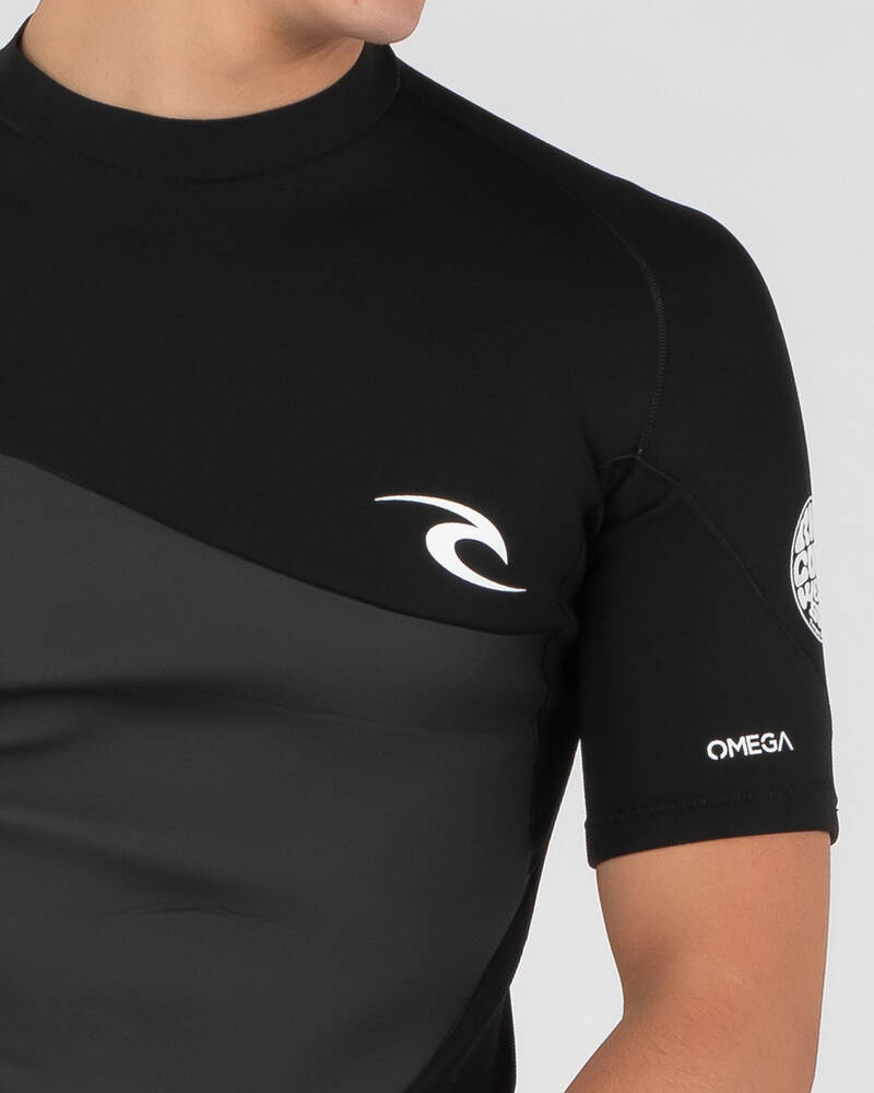 Rip Curl Omega Short Sleeve Wetsuit Top for Mens