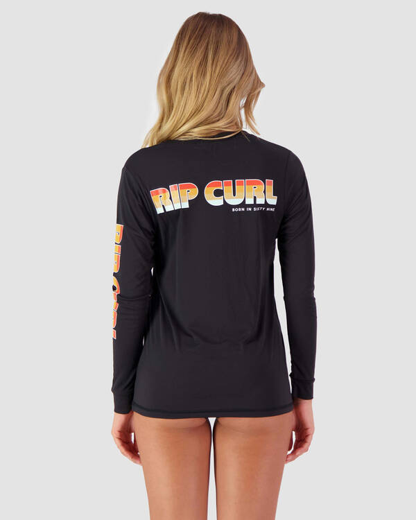 Rip Curl Old Waves Long Sleeve Rash Vest for Womens