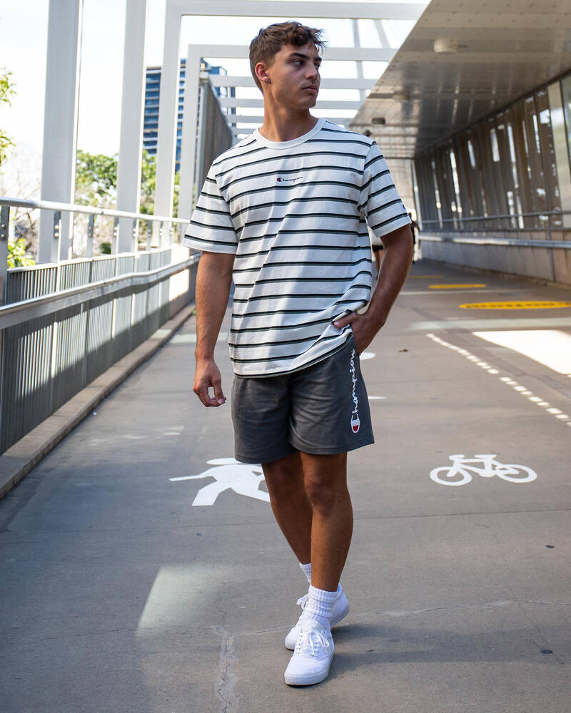 Champion Logo Stripe T-Shirt for Mens