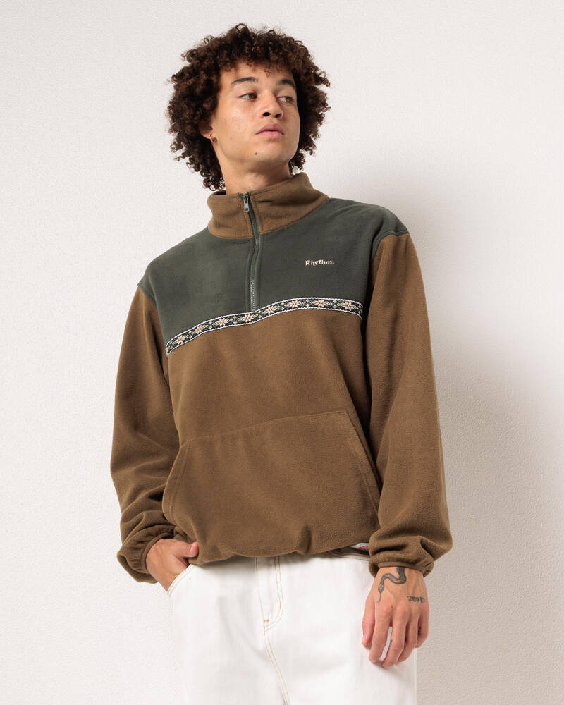 Rhythm Alder Half Zip Pull Over for Mens
