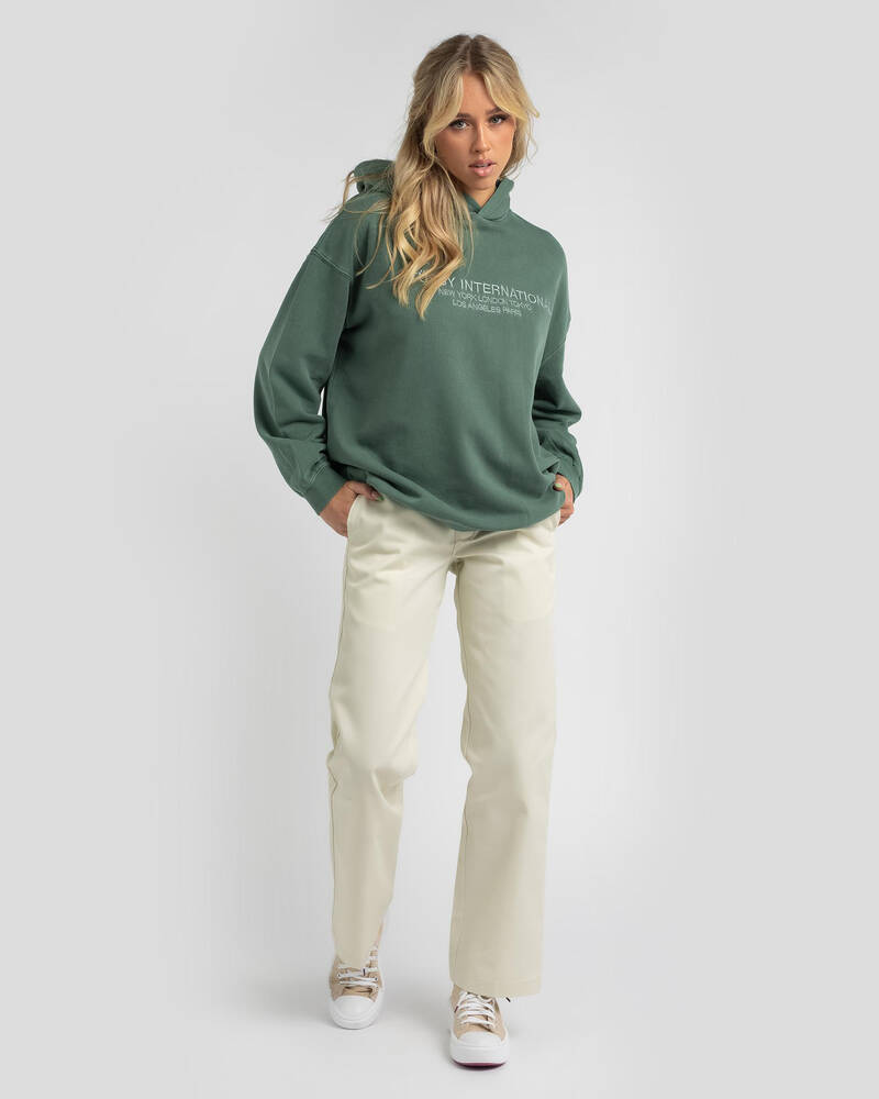 Stussy International Embroidered Hoodie for Womens