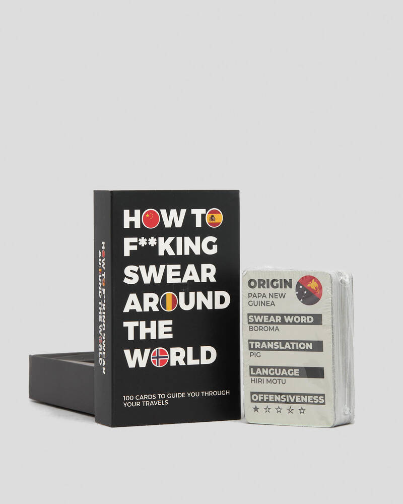 Get It Now How to F*cking Swear Around the World Cards for Unisex