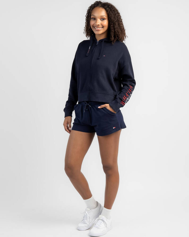 Tommy Hilfiger TH Ultra Soft Cropped Zip Hoodie for Womens