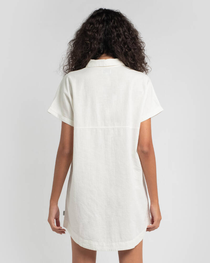 Rhythm Classic Linen Shirt Dress for Womens