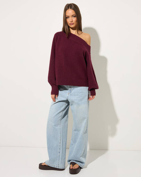 Ava And Ever Megi Off Shoulder Knit Jumper for Womens