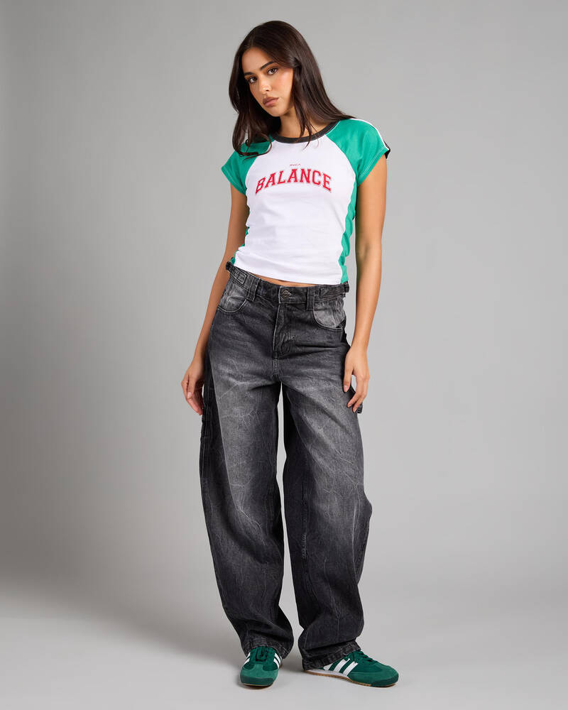RVCA Balance Shrunken Raglan T-Shirt for Womens
