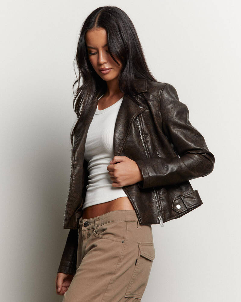 Ava And Ever Mercury Faux Leather Jacket for Womens