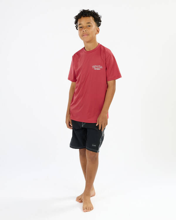 Rip Curl Boys Surf Shack Short Sleeve Rash Vest for Mens