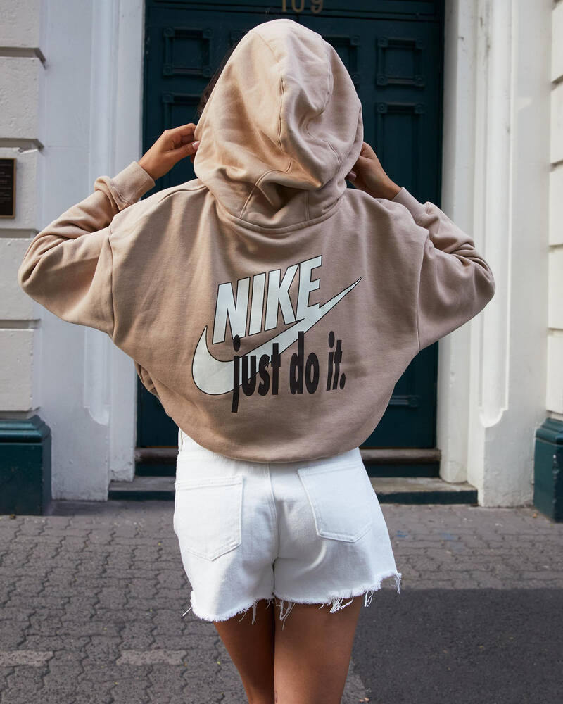 Nike Club Fleece Mid Crop Hoodie for Womens