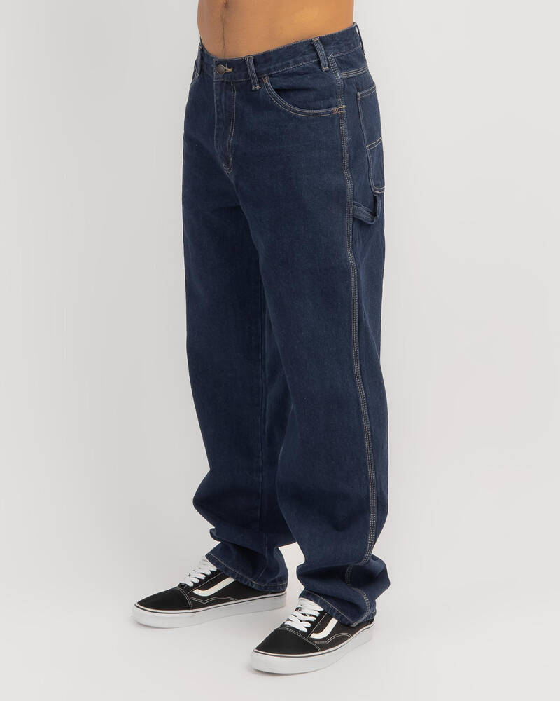 Shop Dickies 1993 Relaxed Fit Carpenter Jeans In Rinsed Indigo - Fast ...