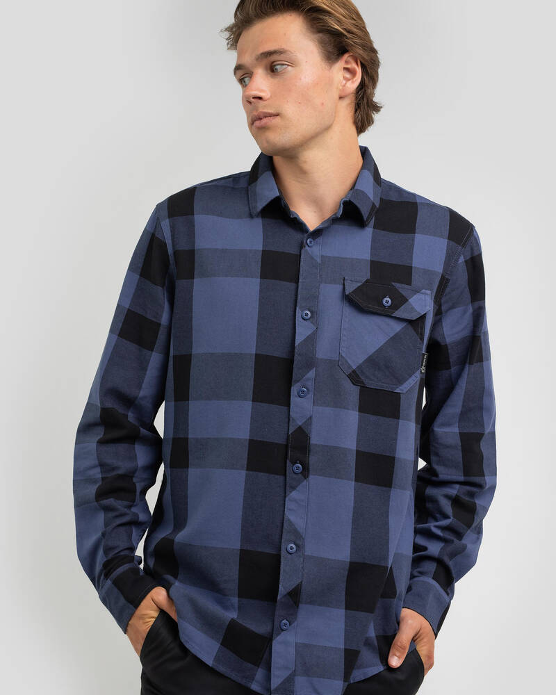 Fox Voyd 2.0 Flannel Long Sleeve Shirt In Dark Indigo - Fast Shipping ...