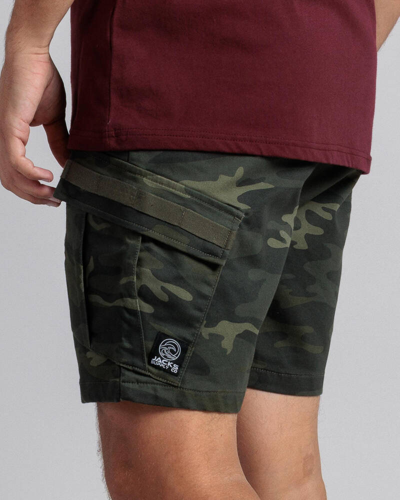 Jacks Edition Elastic Waist Shorts for Mens