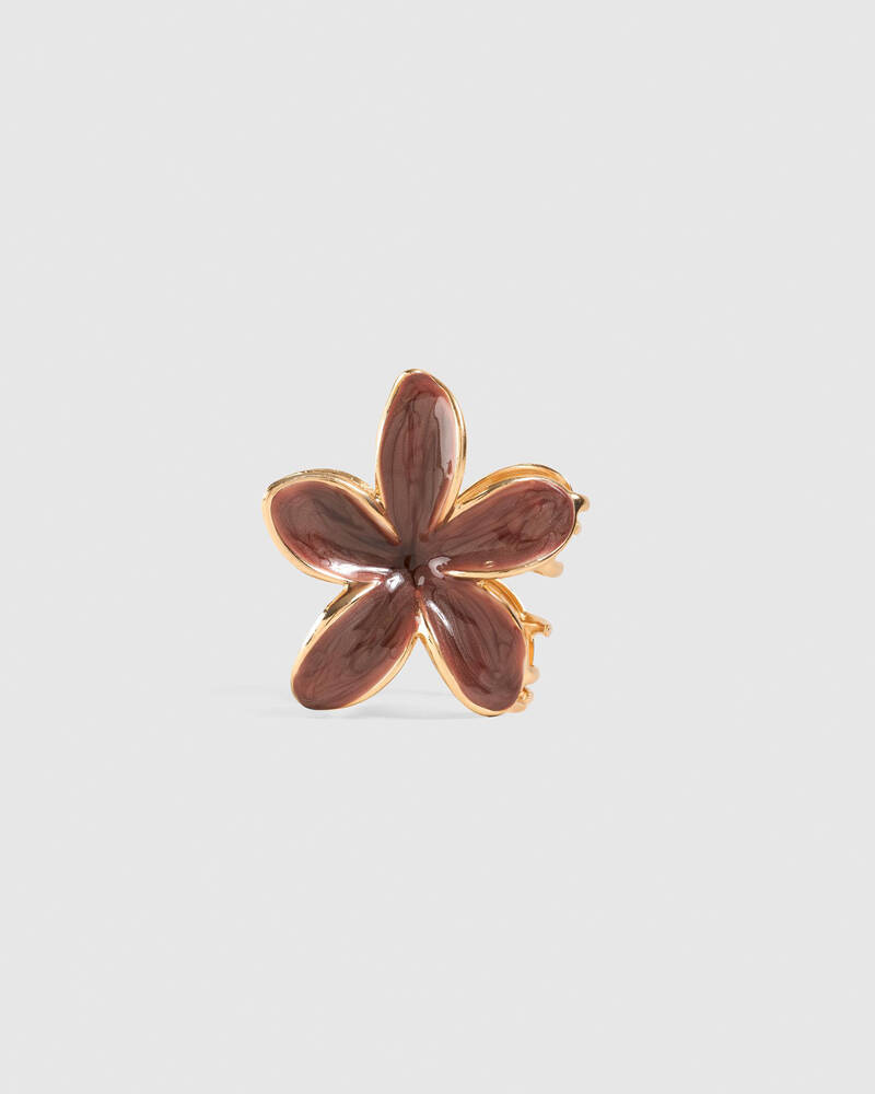 Karyn In LA Frangipani Pearl Hair Claw Clip for Womens