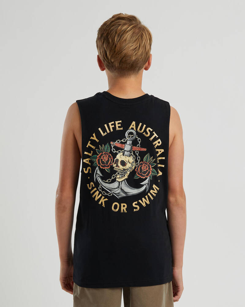 Salty Life Boys' Sink Or Swim Muscle Tank for Mens