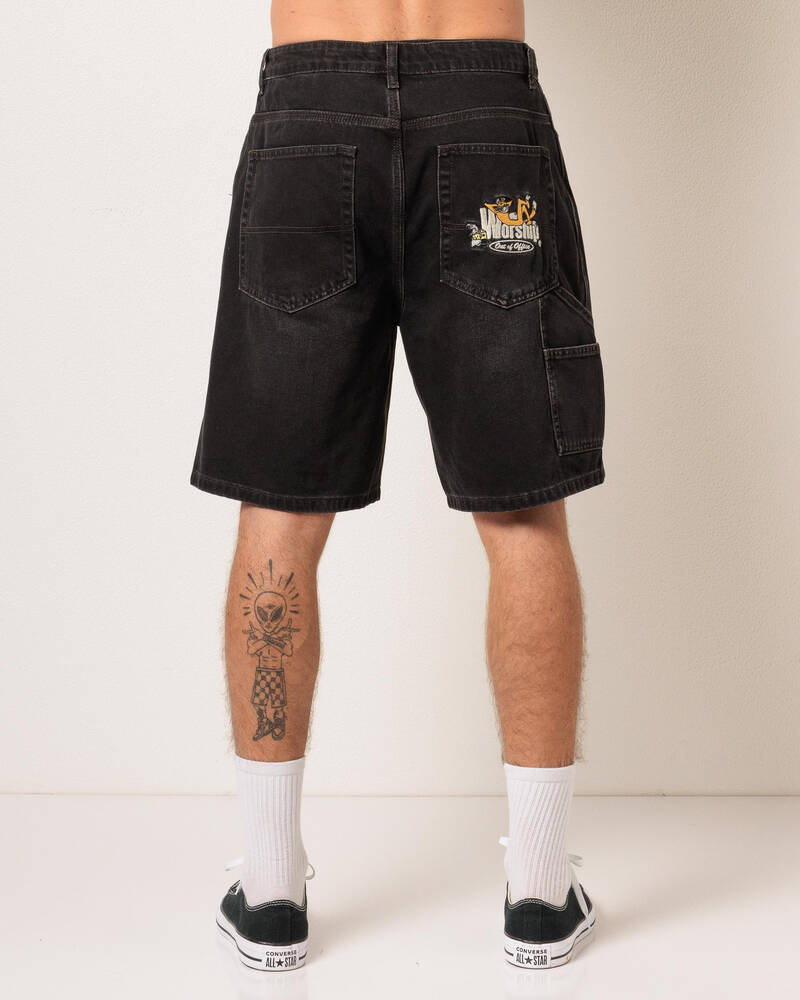 Worship Supplies On Leave Carpenter Jean Shorts for Mens
