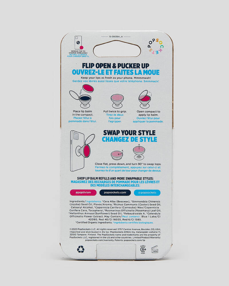 PopSockets PopGrip Lips 100% Cotton Candy for Mens