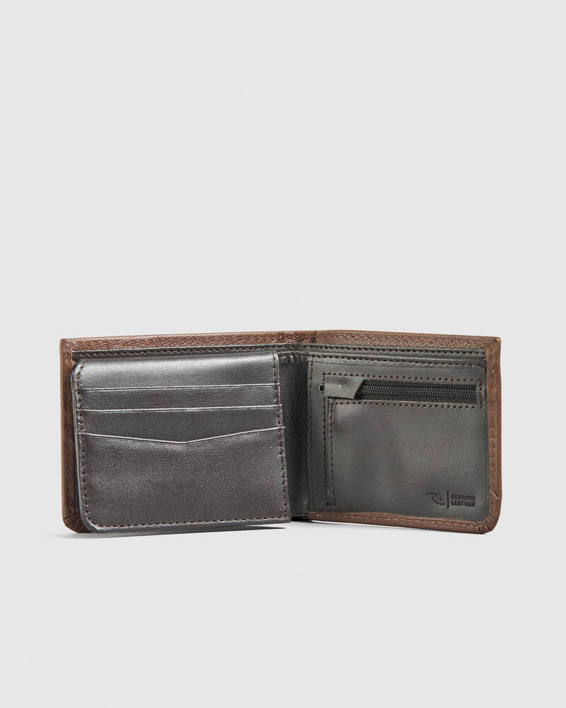 Rip Curl Wetsuit Logo RFID All Day Leather Wallet for Mens