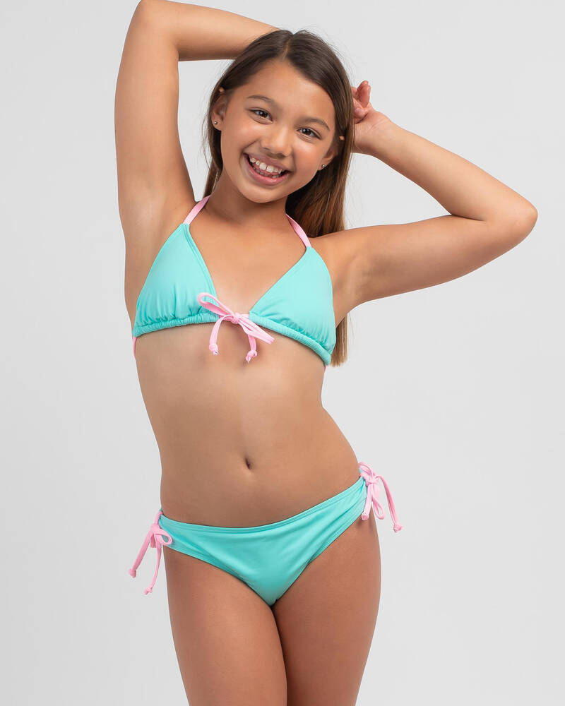 Topanga Girls' Splice Sliding Triangle Bikini Set for Womens