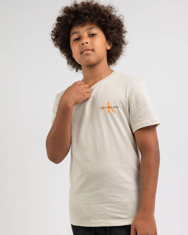 Calvin Klein Boys' Chest Monogram T-Shirt for Mens